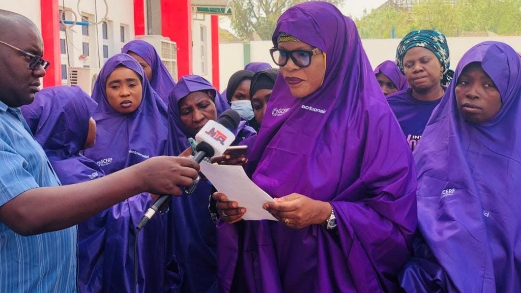 Women advocating for peace and an end to violence